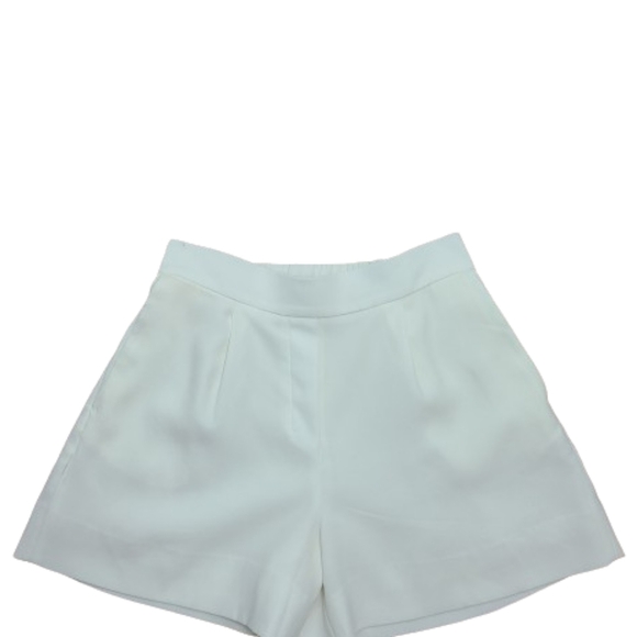 Aritzia Babaton Cohen Cream Pleated High Waisted Shorts Women's Size 0 - Picture 5 of 16